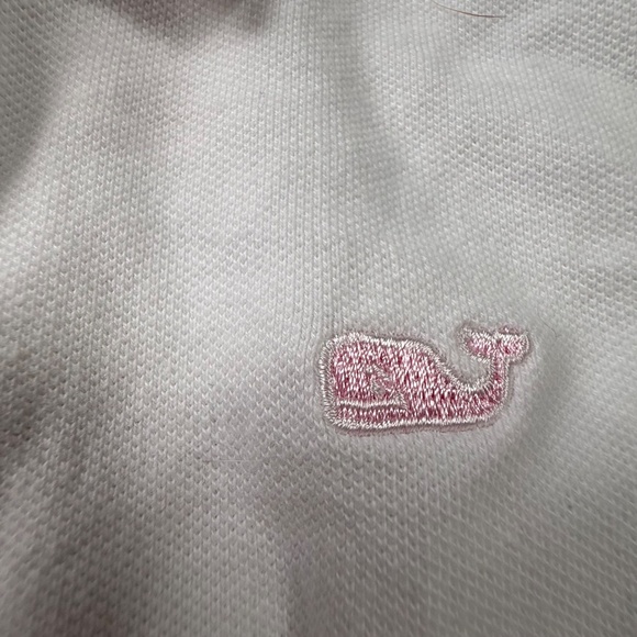 Vineyard Vines Girls Polo Shirt, White/Pink, Size XS 5-6, Short Sleeve, Preppy - Picture 2 of 7